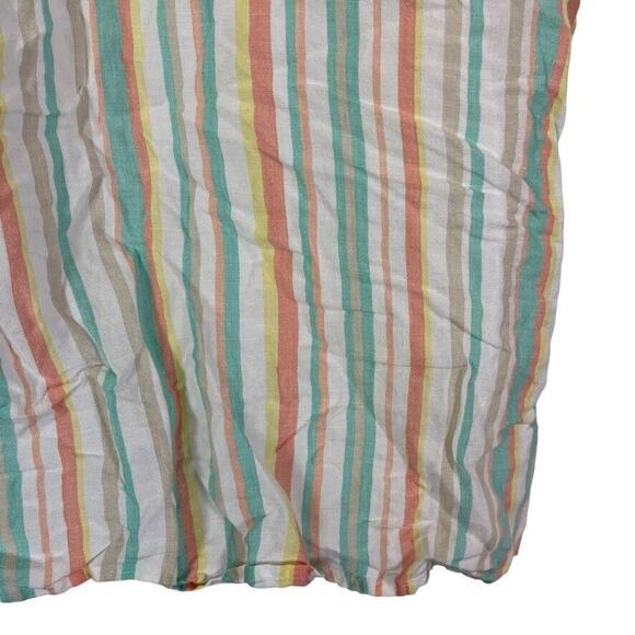 Foxcroft Womens Fox Croft Striped Linen Sleeveless Tie Front Button Up Top 24W - Picture 11 of 16